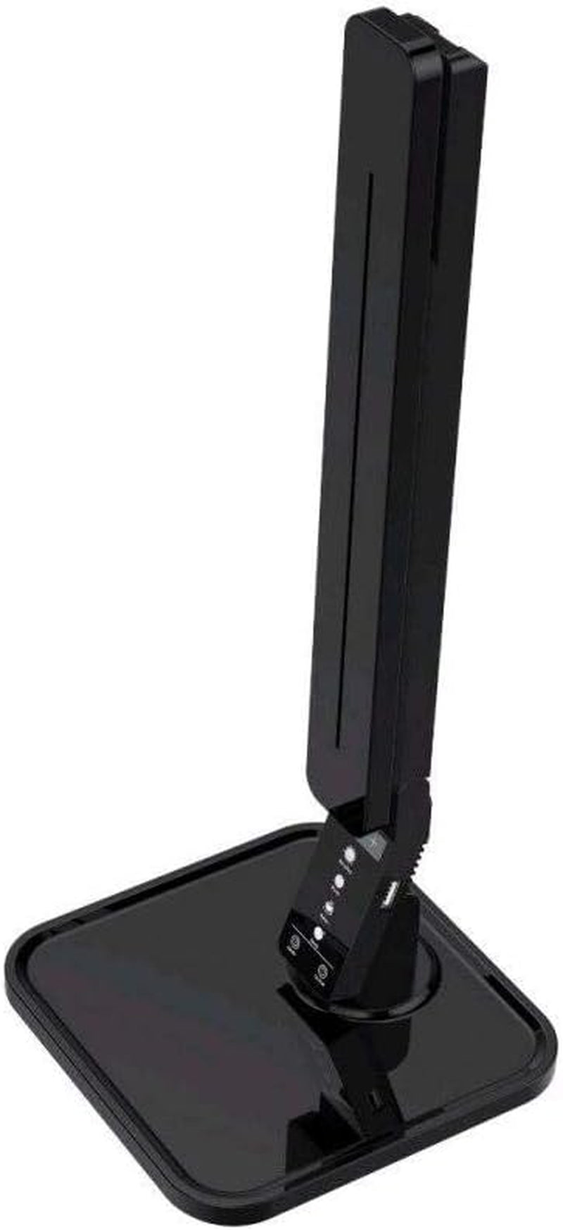 LED Desk Office Lamp, Exclusive: 27 Eye-Caring Recessed Leds, 5-Level Brightness, 4-Lighting Modes, USB Charging Port, 14W, Touch Control Panel, Dimmer, 1-Hour Auto Timer, 5V/1A, (Black)