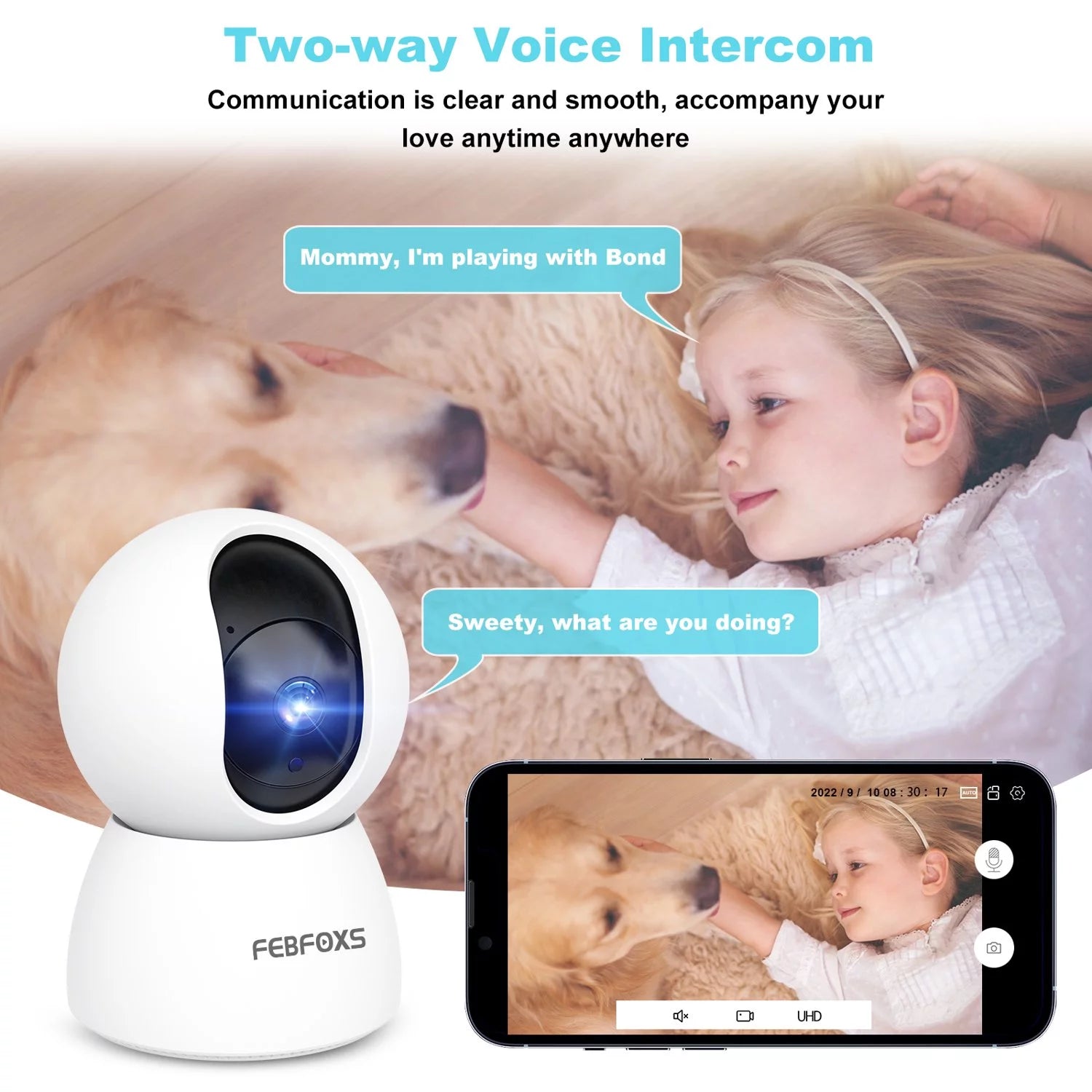 2K Baby Monitor | Security Camera for Home Security