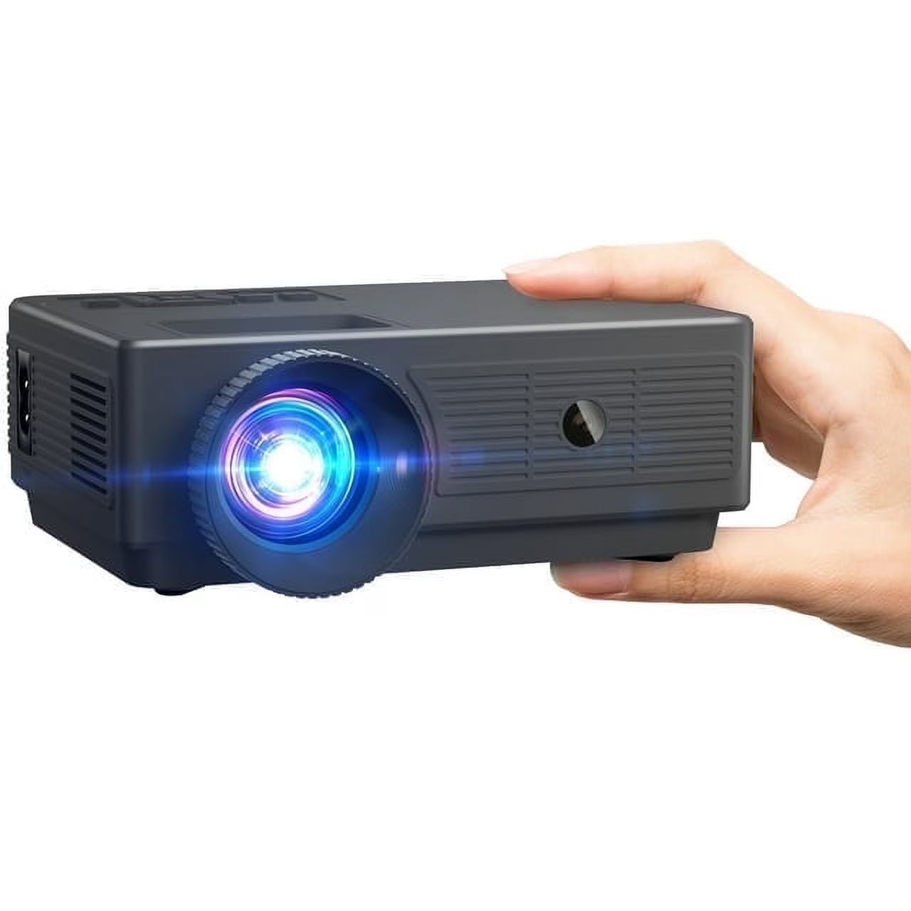 Mini Projector 1080P Portable Projector, Compatible with Ios/Android/ Windows/Tv/Hdmi/Usb Black 1PC